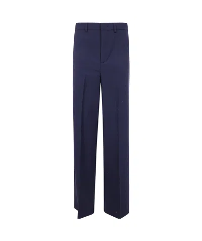 Semicouture Belt-loop Casual Pants In Black