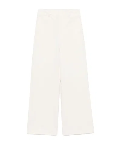 Semicouture Belt-loop Casual Pants In White