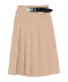Semicouture Semi Couture Pleated High-waist Midi Skirt With Structured Belt