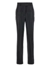 Semicouture Belt-loop Wool Trousers In Black