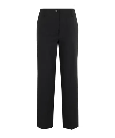 Semicouture Belt Loops Slacks In Black