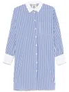 Semicouture Benedicte Striped Cotton Shirt In Blue