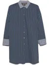 Semicouture Benedicte Striped Cotton Shirt In Multicolor