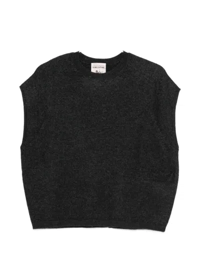 Semicouture Beth Wool Vest In Gray