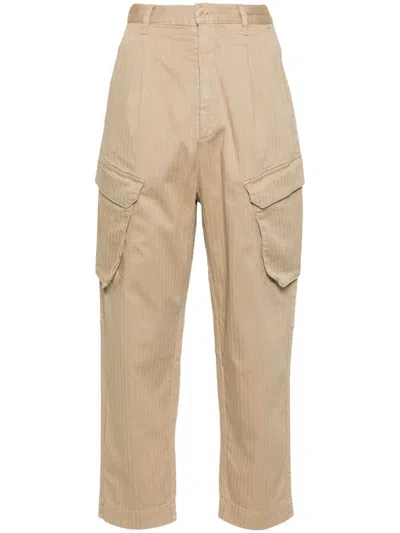 SEMICOUTURE SEMICOUTURE BIANCA COTTON CARGO TROUSERS