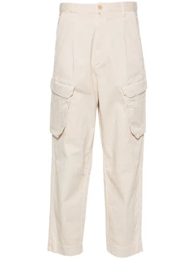 Semicouture Bianca Cotton Cargo Trousers In White