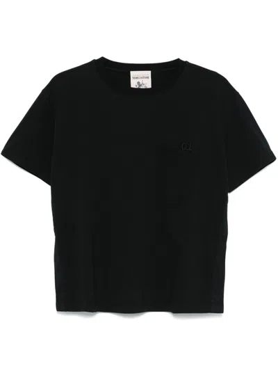 SEMICOUTURE BLACK MARINA T-SHIRT