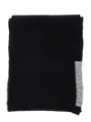 Semicouture Black Scarf With Contrasting Detail