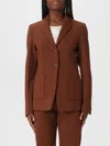 Semicouture Blazer  Woman Color Brick Red In Brown