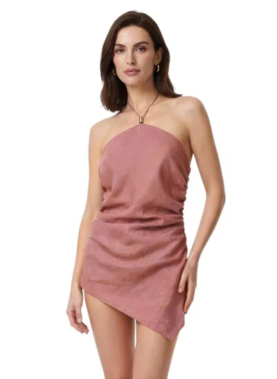 Semicouture Brown Solid Halter Neck Top