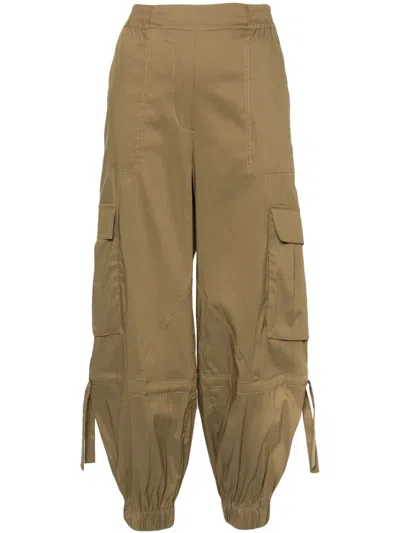 Semicouture Brunetta Mid-rise Cargo Pants In Green