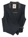 Semicouture Buckle-detail Waistcoat In Gray