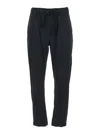 Semicouture 'buddy' Black Pants With Elastic Drawstring Waist