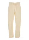 SEMICOUTURE BUDDY BEIGE PANTS WITH ELASTIC DRAWSTRING WAIST IN COTTON BLEND STRETCH WOMAN