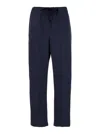 Semicouture Buddy Blue Pants With Drawstring Waist In Cotton Woman In Blue
