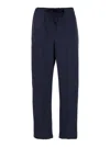 Semicouture Buddy Blue Pants With Drawstring Waist In Cotton Woman In Blue