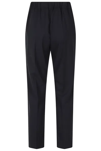 Semicouture Buddy Grosgrain Drawstring Loose-fit Pants In Black