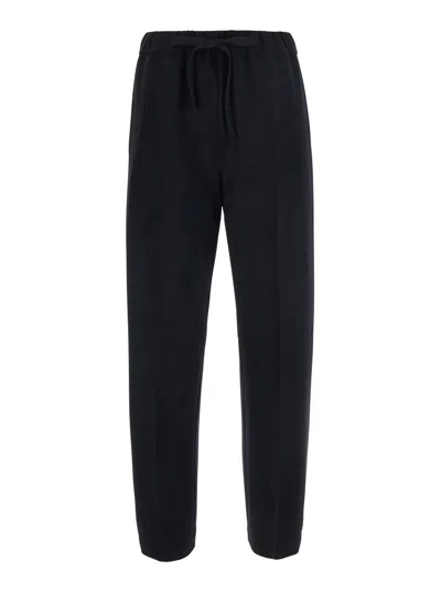 Semicouture Buddy Relaxed Drawstring Waist Pants In Black