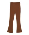 Semicouture Flared Leg Pants With Fitted Waist In Brown
