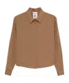 Semicouture Button-down Long-sleeved Shirt In Brown