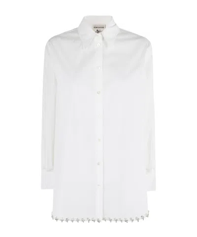 Semicouture Button-down Long-sleeved Shirt In White