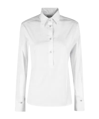 Semicouture Button-down Long-sleeved Shirt In White
