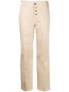 Semicouture Button-fly Straight-leg Trousers In Neutrals