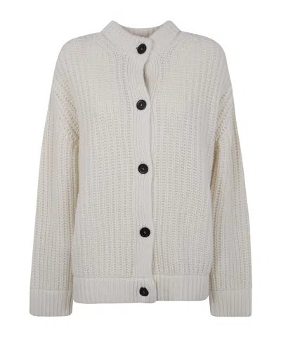 SEMICOUTURE AMALIA RIBBED WOOL CARDIGAN