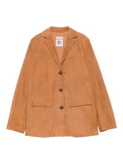 Semicouture Button Pocket Jacket In Nude