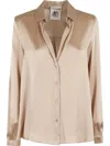 Semicouture Button-up Shirt In Neutrals