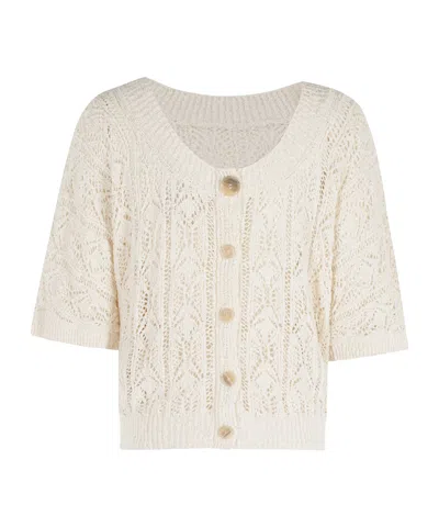 Semicouture Button-down Cardigan In White