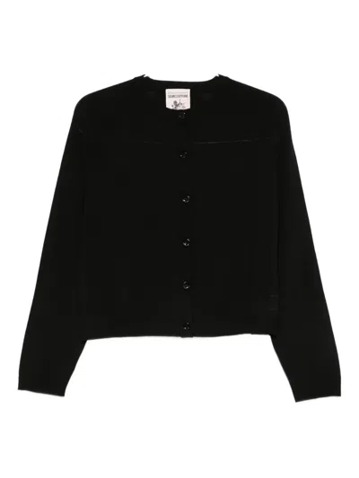 Semicouture Buttoned Cardigan In Black