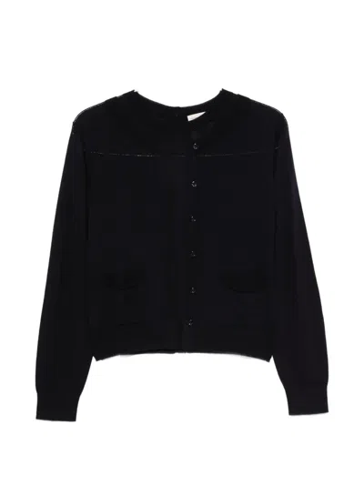 Semicouture Button-up Wool Cardigan In Pattern