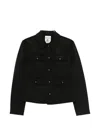 Semicouture Button-up Wool Jacket In Multi