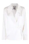 Semicouture Double-breasted Shirt In White