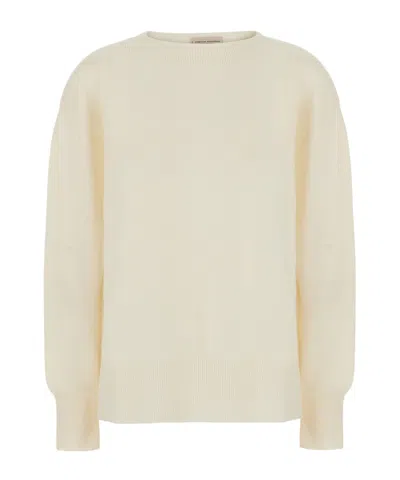 Semicouture Candy Ribbed-trim Sweater In Neutral