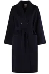Semicouture Semi Couture Double-breasted Alice Coat With Notched Collar In Blue