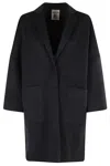 Semicouture Single-breasted Coat In Black