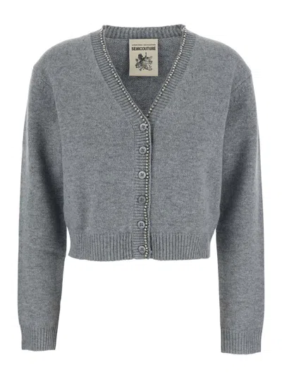 Semicouture Cardigan In Gray