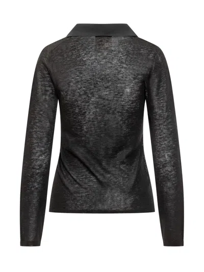 Semicouture Cardigan In Wool-blend Knitwear In Nero
