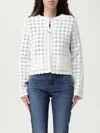 Semicouture Semi Couture Cassandra Delicate Crochet Cardigan In Neutral