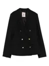 Semicouture Carrie Double-breasted Blazer In Black