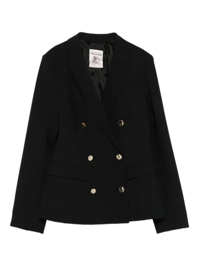 Semicouture Carrie Double-breasted Blazer In Black