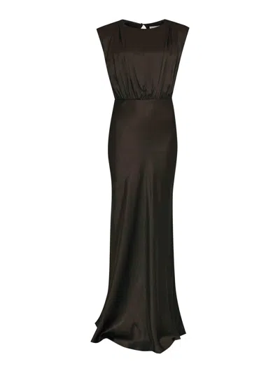 Semicouture Casilda Long Dress In Black