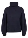 Semicouture Turtleneck Long-sleeved Sweater In Blue