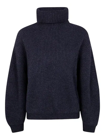 SEMICOUTURE CASTA ROLL-NECK RIBBED SWEATER