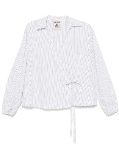 Semicouture Charlene Wrap Striped Blouse