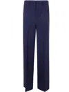 Semicouture Blue Amandine Trumpet Trousers In Midnight