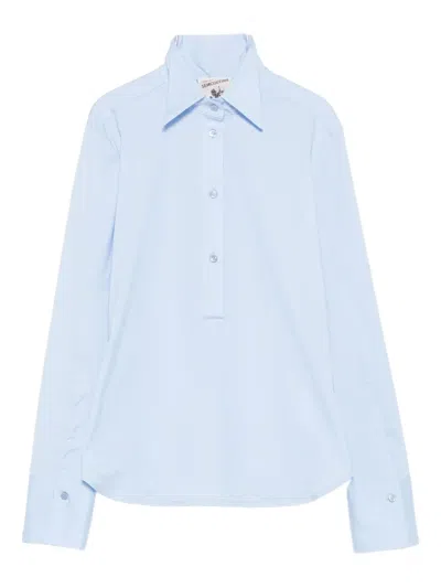 Semicouture Classic-collar Shirt In Blue