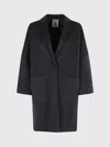 Semicouture Coat  Woman Color Charcoal In Gray